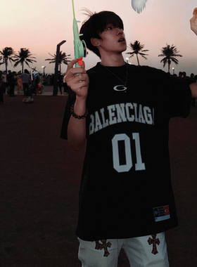 重磅推荐230克双纱纯棉精梳紧密 BALE01印花男女短袖T恤