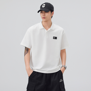 POLO衫 宽松短袖 男百搭简约翻领T恤上衣 新款 实拍2026夏季