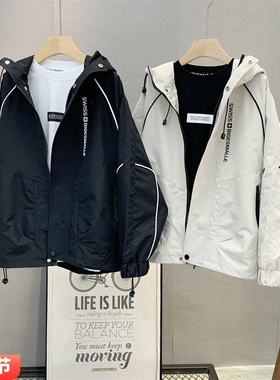 大E小e童装 儿童韩版连帽拉链衫2025秋款男女童百搭外套潮25A602