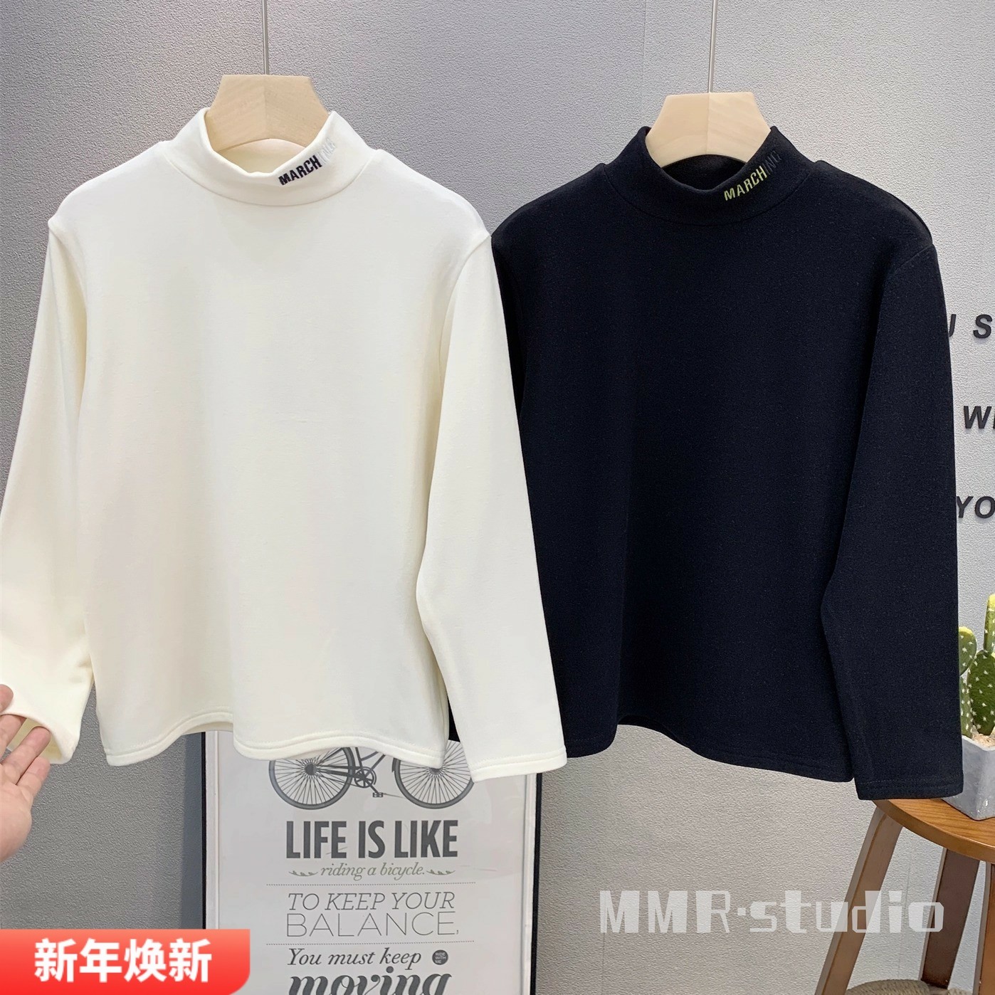 卡芙恰恰童装儿童韩版字母领打底