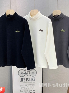 卡芙恰恰童装儿童德绒发热衫2025冬款男女童百搭半高领打底衫5659