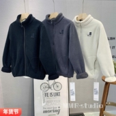 大E小e童装 5020 男女童加绒保暖拉链衫 儿童韩版 奥粒绒外套2025冬款