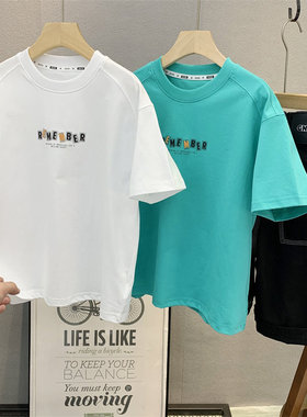 牛哆哆童装 儿童韩版字母印花T恤衫2025夏款男女童时尚短袖76116