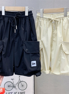 大E小e童装 儿童韩版工装裤2025夏款男女童百搭时尚休闲短裤66809