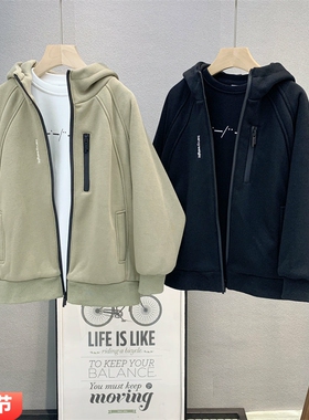 牛哆哆童装 儿童韩版连帽夹棉外套2025冬款男女童时尚拉链衫37528