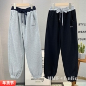 中大童韩版 一体绒休闲裤 2025冬款 卡芙恰恰 男女童百搭运动裤 潮381