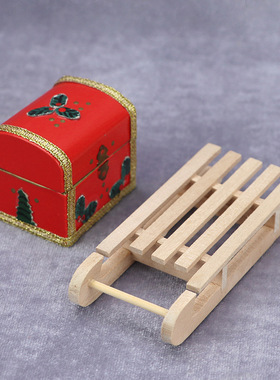 迷你圣诞节装饰品娃娃屋桦木欧式