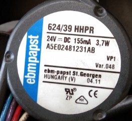 德国EBMPAPST 624/39 HHPR 24V 155mA 3.7W 6025 4线变频器风扇