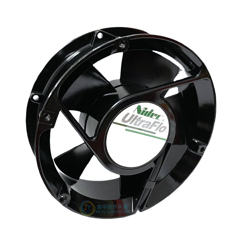 12V 24V 48V 17CM无刷直流风机金属圆形大风量烧烤吸烟换气排风扇