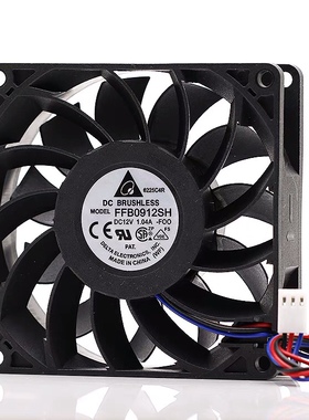 台达DELTA FFB0912SH 9225 12V 1.04A 9CM大风量暴力机箱散热风扇