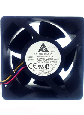 台达 AFC0712DE 7038 12V 0.83A 7CM/厘米 PWM温控大风量暴力风扇