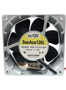 原装三洋铝耐高温摩托改装暴力风扇1203812V 1.9A 9GL1212V1J03/4