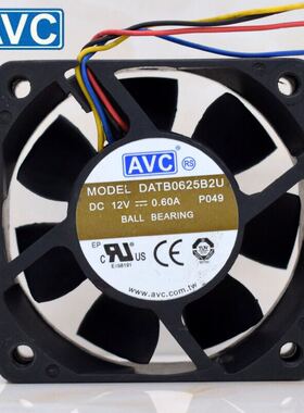 AVC DATB0625B2U 6025 6CM 12V 0.60A 4线PWM温控大风量散热风扇