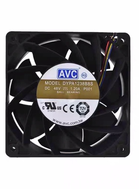 原装AVC 12038 DYPA1238B8S 48V 1.2A 12CM 4线pwm调速大风量风扇