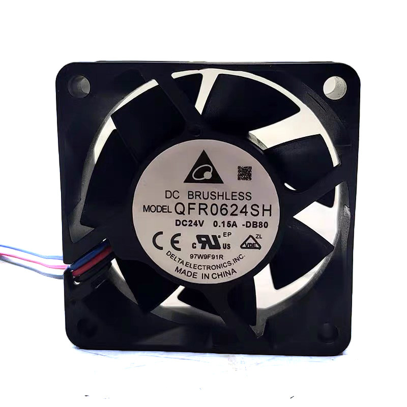 原装台达 QFR0624sh 6025 24v 0.15a 6CM/厘米超大风量双滚珠风扇