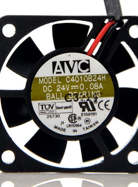 AVC C4010B24H 24V 0.08A 4CM 4010 2线 双滚珠 打印机变频器风扇