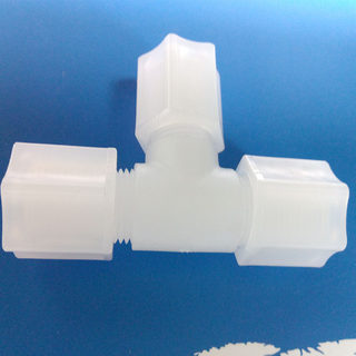 PVDF塑料三通卡套接头管子连接件水管软管活接头气管螺纹配件大全