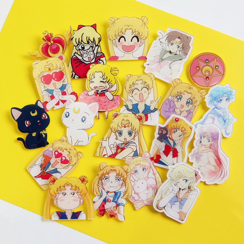 美少女战士月野兔水兵月亚克力胸针卡通徽章儿童礼物别针学生奖励,饰品/流行首饰/时尚饰品新,胸针,淘宝优惠券,粉丝福利购,淘宝优惠卷