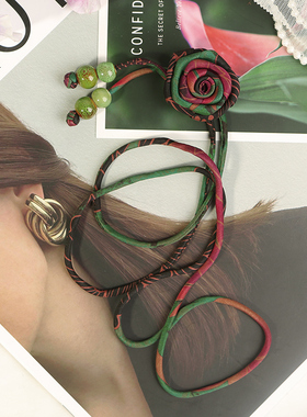 香云纱手工真丝国风腰链