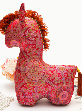 宋锦【大马】高档摆件居家手感好真丝马桑蚕丝摆玄关可爱国风中式