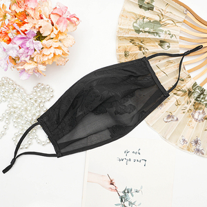 防晒口罩【夜空玫瑰】透气香云纱桑蚕丝面罩防尘防风真丝面纱四季