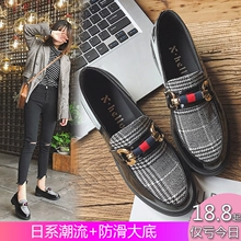 Giày vải mùa thu Giày nữ phiên bản Hàn Quốc của giày vải Bắc Kinh cũ đạp phẳng một đôi giày lười Giày dép nữ Fu Fu Giày chạy bộ nữ