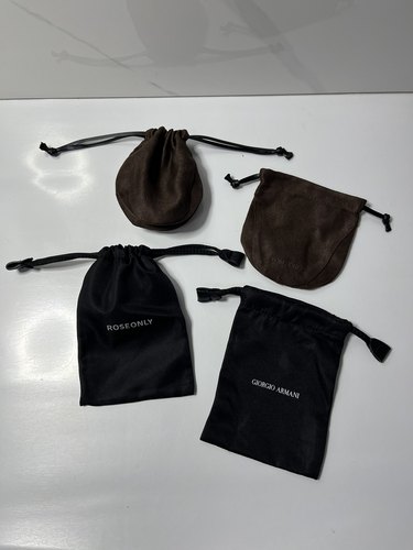 出口 精致超纤布便携唇膏收纳包镜子收纳耳机包 抽绳袋 首饰袋