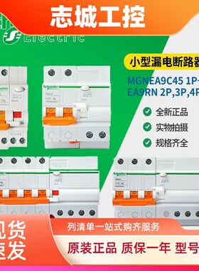 施耐德漏电保护开关MGNEA9C45 1P+NEA9RN 2P,3P,4P  6~63A