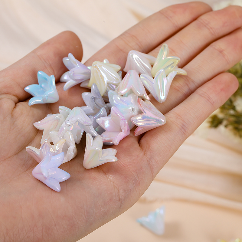 渐变幻彩百合花古风发簪饰品配件