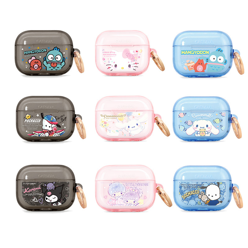 凯蒂猫库洛米玉桂狗帕恰狗卡通可爱耳机壳适用苹果Airpods pro2无线蓝牙耳机保护套pro2 第二代防摔耳机壳