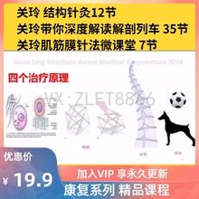 关玲肌筋膜针手法微~课千聊课程 结构针灸12节深度解读解剖列车