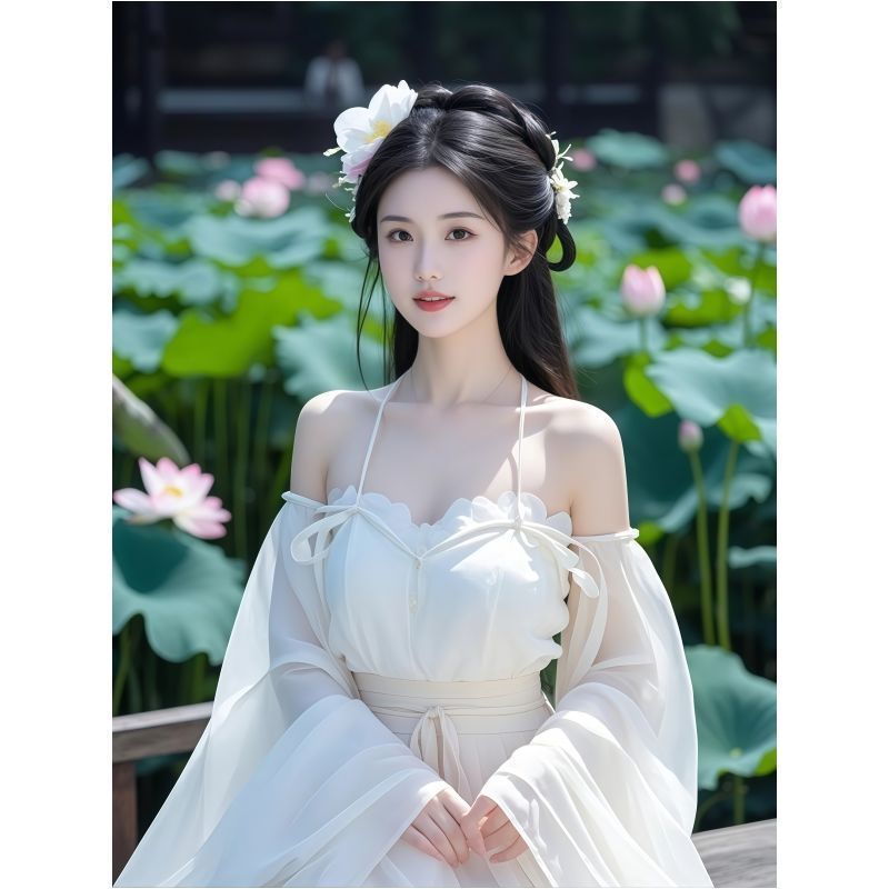温婉丽质古风美女贴纸贴