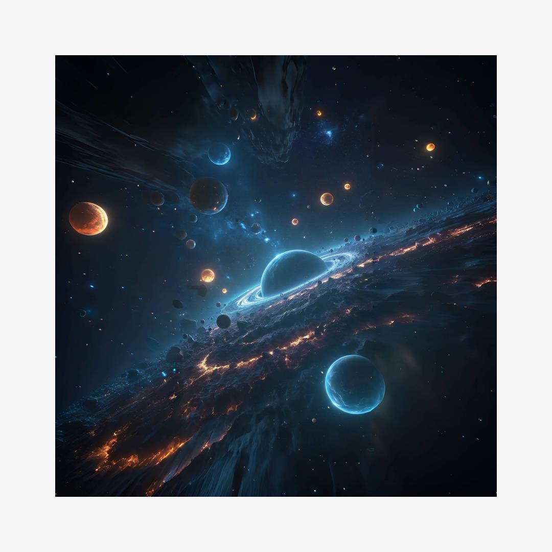 宇宙星球3D装饰海报卧室