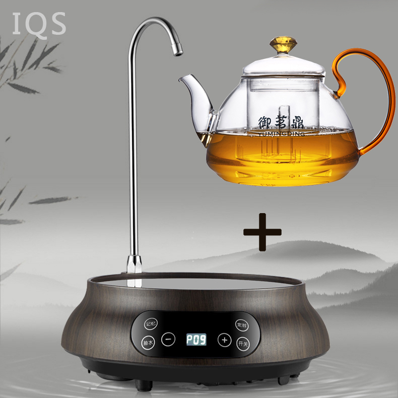 艾玛诗电陶炉煮茶器自动上水记忆上水煮茶炉铁壶玻璃壶烧茶电炉