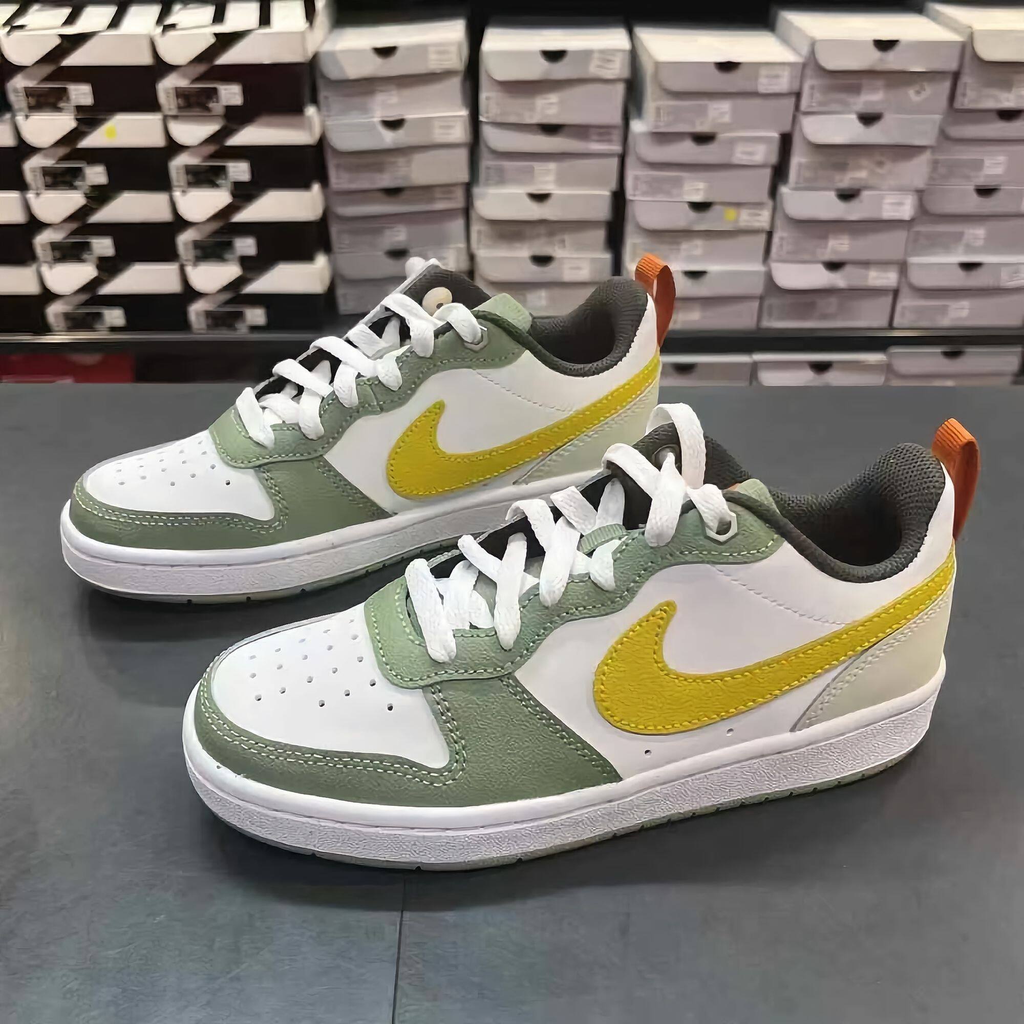 Nike Court Borough 男女同款 耐克 低帮 板鞋 白绿色 FV3648-171