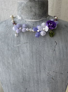 HanaGuitar花朵珍珠项链小众