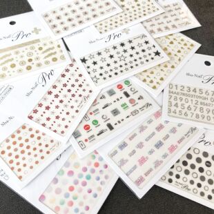 数字合集 现货 美甲贴纸 字母 Plus烫金镂空花卉 日本Sha Nail