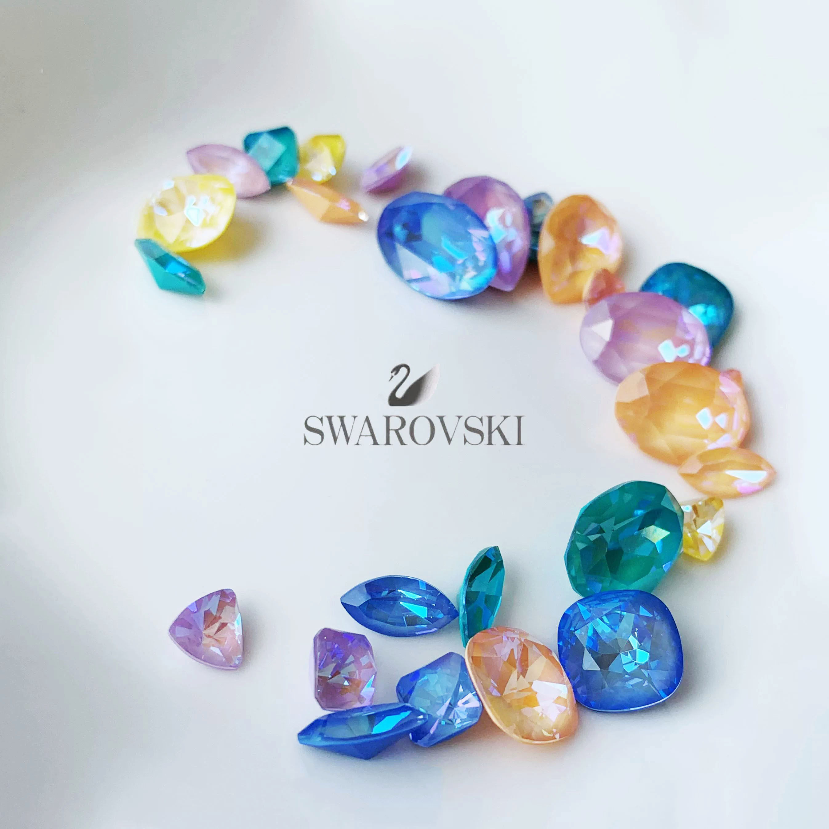 现货日本SWAROVSKI尖底奥钻 平底水晶 马眼 水滴 圆方钻 甲面饰品