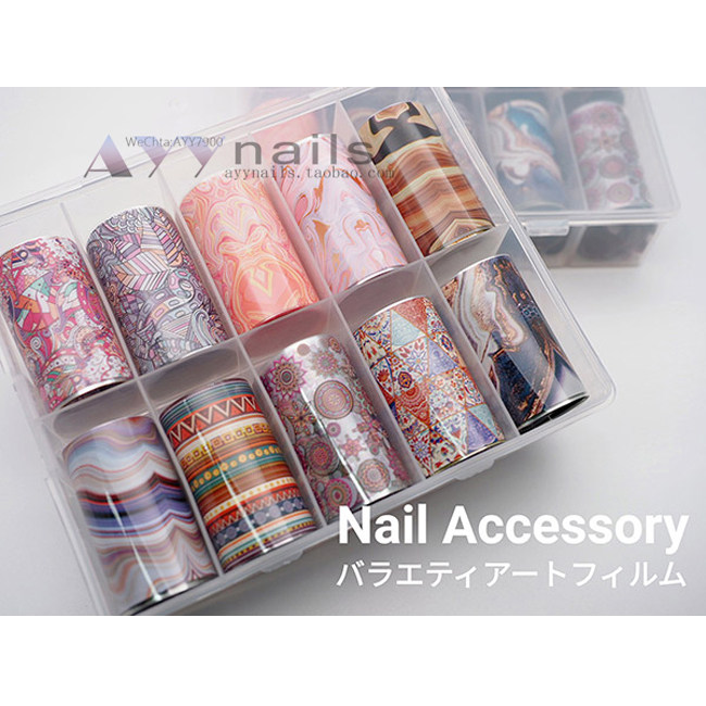 现货 日本nail accessory 转印纸 复古花纹纹理日式美甲饰品