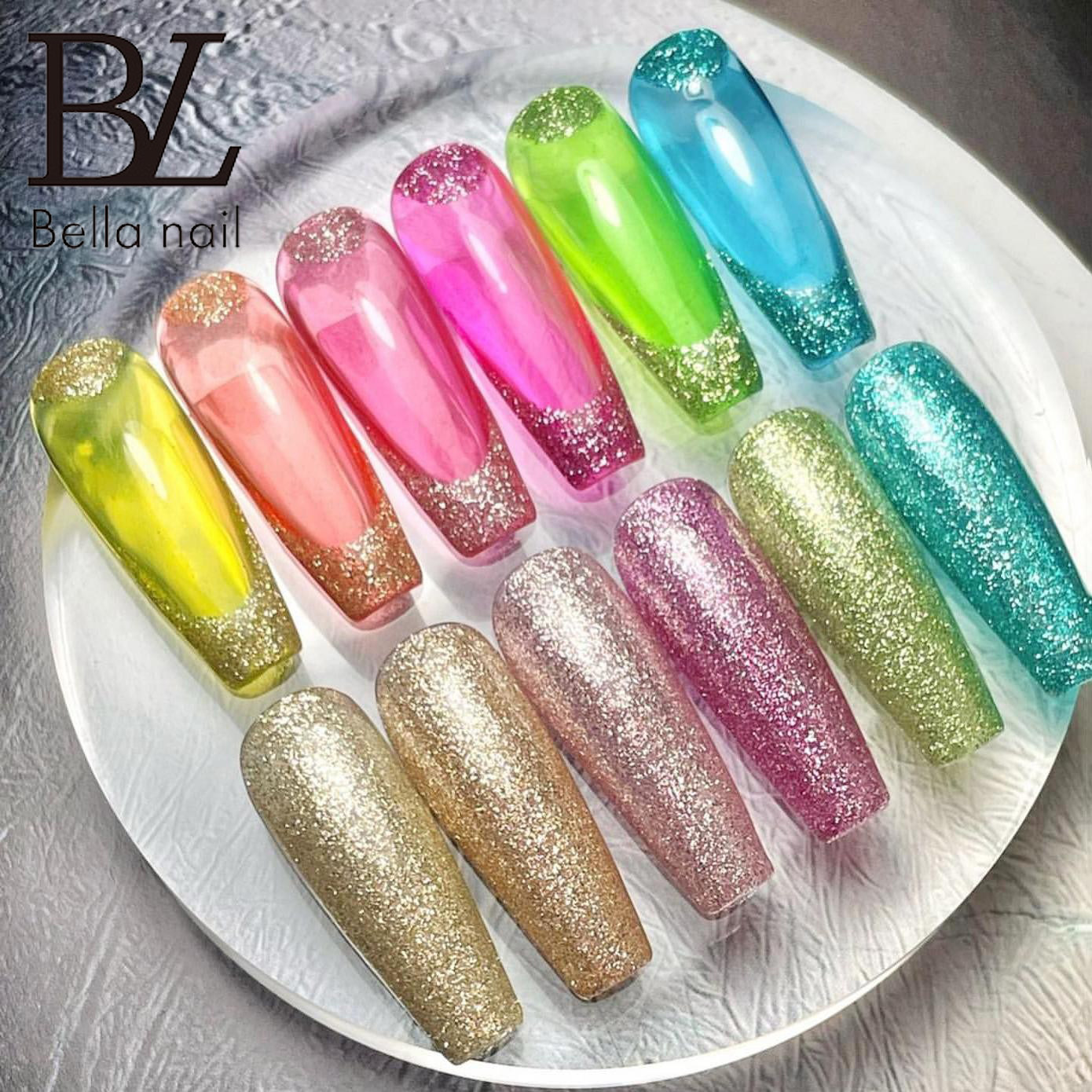 现货日本 Bella Forma甲油胶 闪粉胶光疗胶爆闪亮粉色胶 306-311