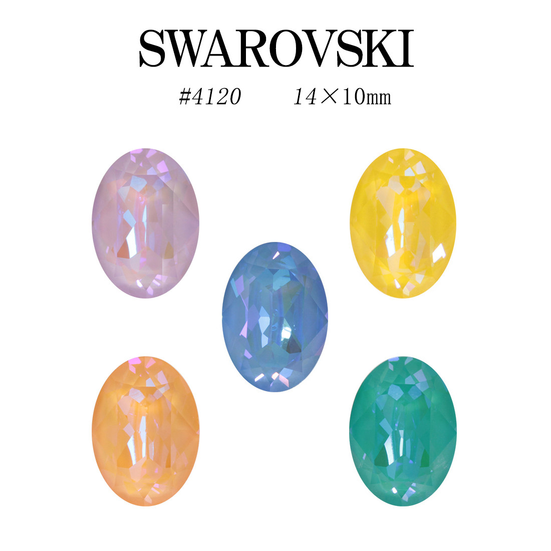 现货日本swarovski 五色18圆形彩色钻石美甲饰品