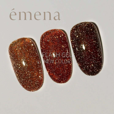 日本emena焦糖琥珀反光闪碎钻胶