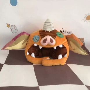 塞尔达传说周边帽子林克波科布林毛绒公仔猪猪林cos拍照道具头套