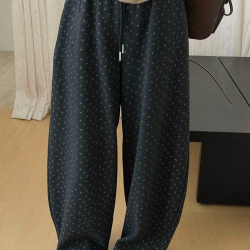 668-1224/25208  韩版小碎花加绒休闲裤卫裤