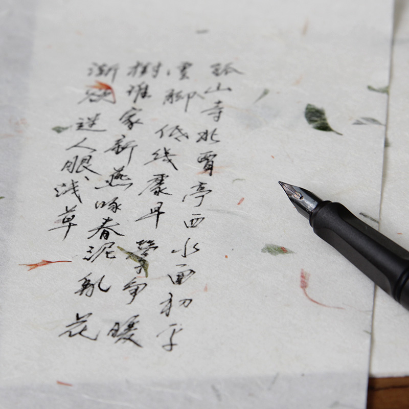 二代 植物系信纸 生宣纸花瓣信笺古韵信纸纯手工古风书法绘画用纸