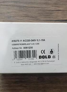 全新原装正品  IK9270.11 时间继电器  0051230 现货销售
