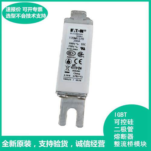 全新原装进口Bussmann保险丝 170M1370  80A 690V~700V快断熔断器