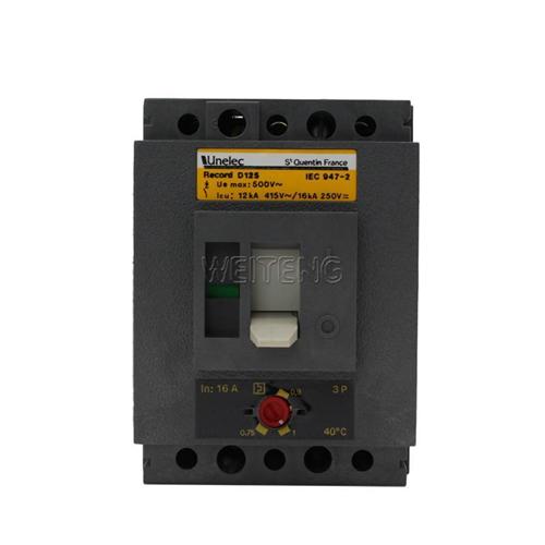 Unelec塑壳断路器 Record D125 空气开关IEC947-2三相16A