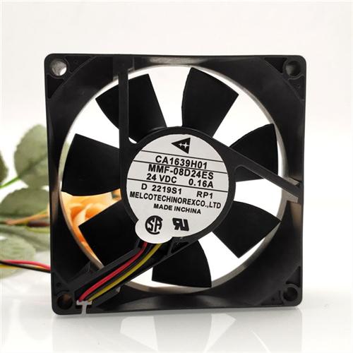原装 MMF-08D24ES DC24V 0.16A 8025 3线 变频器散热风扇 8CM