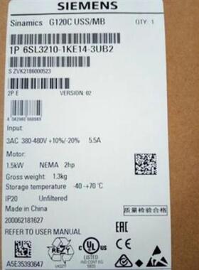 G120C一体式变频器6SL3210-1KE11/12/13/14-8/3/2UB2议价